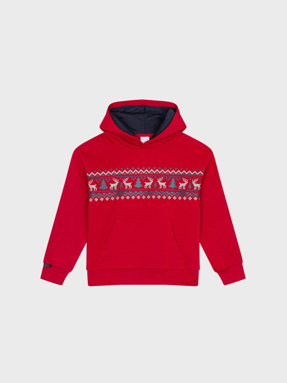 Picture of YF8187 BOYS THERMAL FLEECY CHRISTMAS HOODIE 4-14 YEARS
